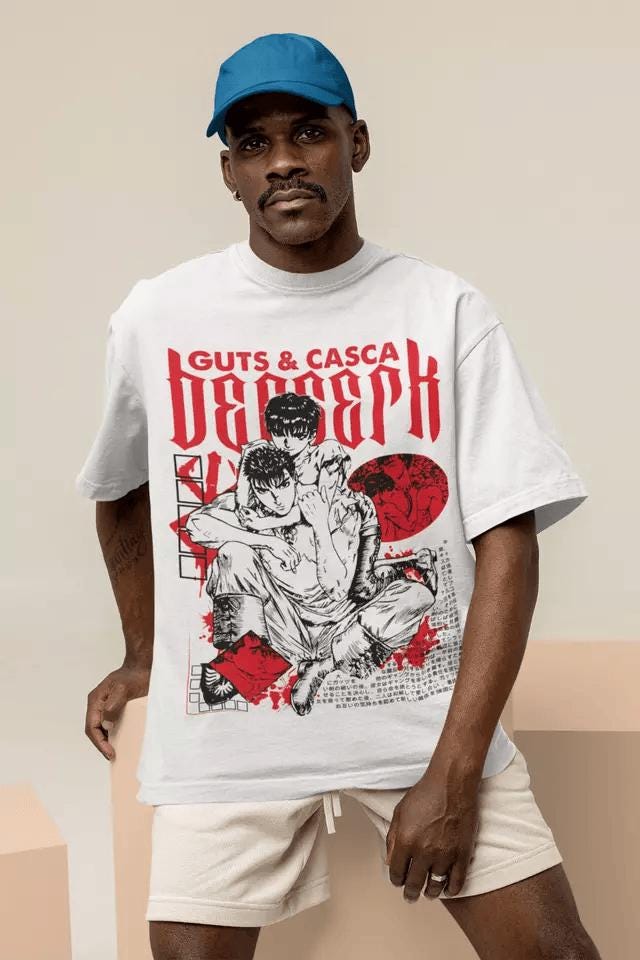 Anime Vintage Special Unisex T-shirt, Anime Manga Shirt, Anime Shirt, Black Swordsman, Skull Knight, Graphic Anime Tee, Manga Shirt, Japan