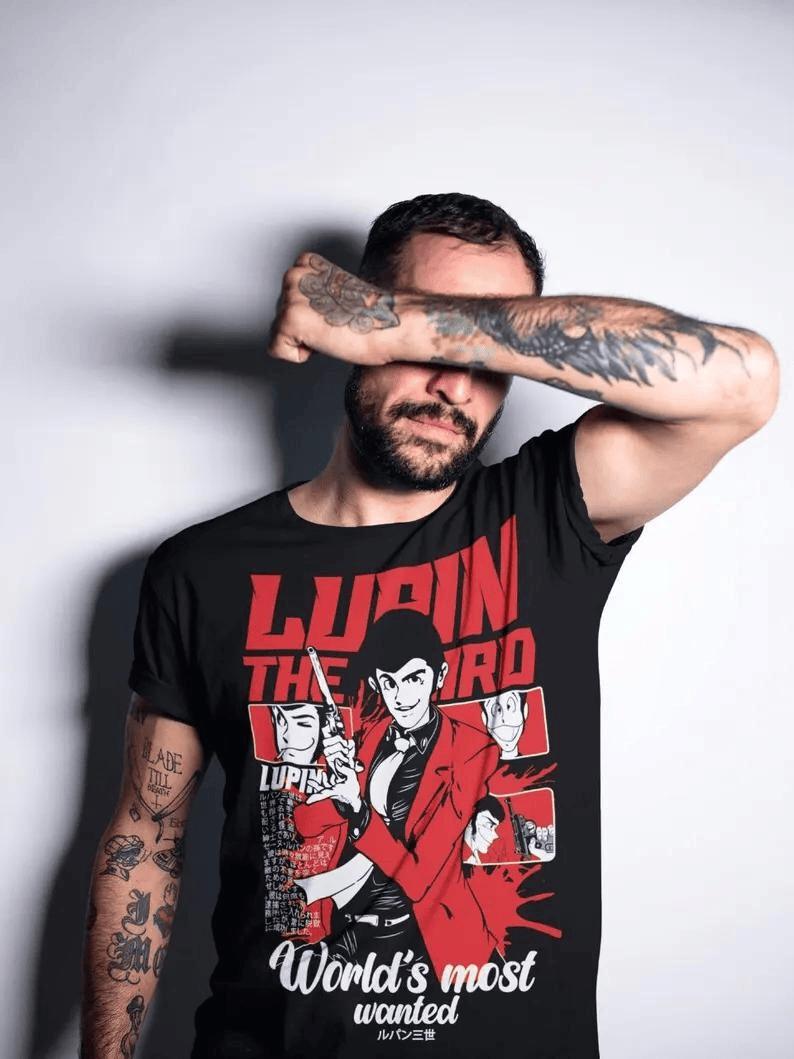 Lupine The Third Shirt, Lupine III, Lupine the 3rd Graphic Gift Shirt Manga Shirt Graphic Gift Shirt,Lupine III Shirt