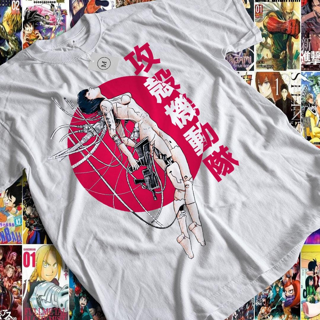Ghost In The Shell Japanese Manga Anime Retro Gamer Cult Meme Movie Music Cool Gift Tee T Shirt, Manga Shirt, Japan