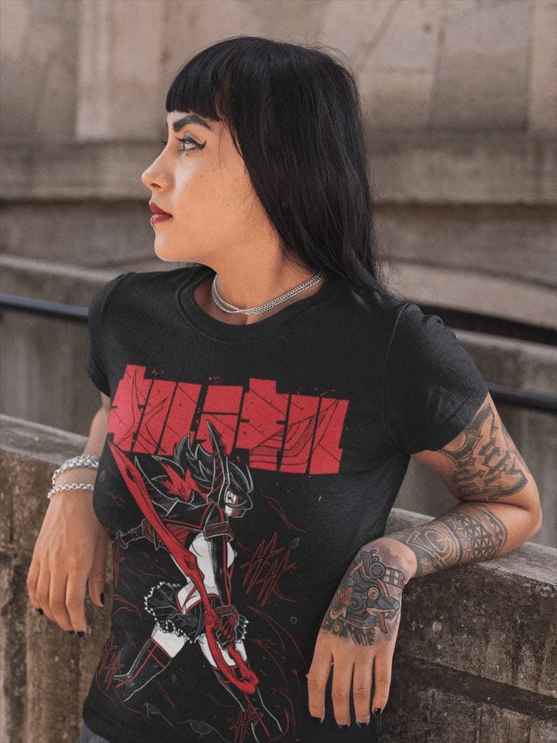 Unisex Kill La Kill Ryuko Matoi Anime T-Shirt, Manga Waifu Shirt Gift Tee T Shirt, Manga Shirt, Japan