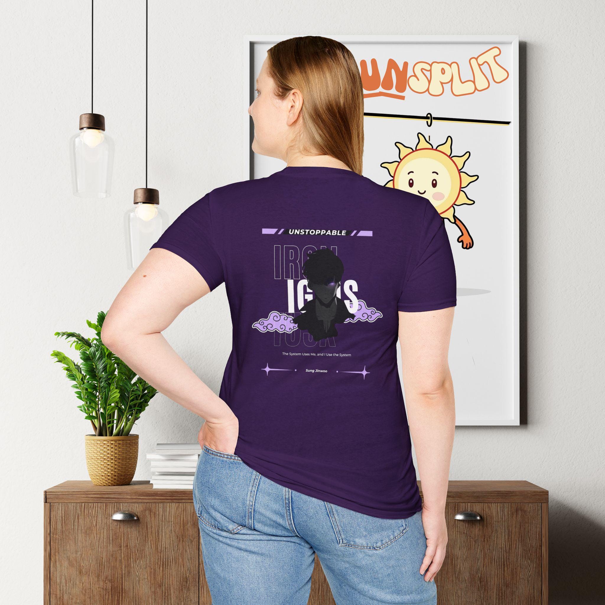 Unisex Solo Leveling Sung Jinwoo T-Shirt, EXCHANGE Tshirt, Anime, Casual, Streetwear Tshirt