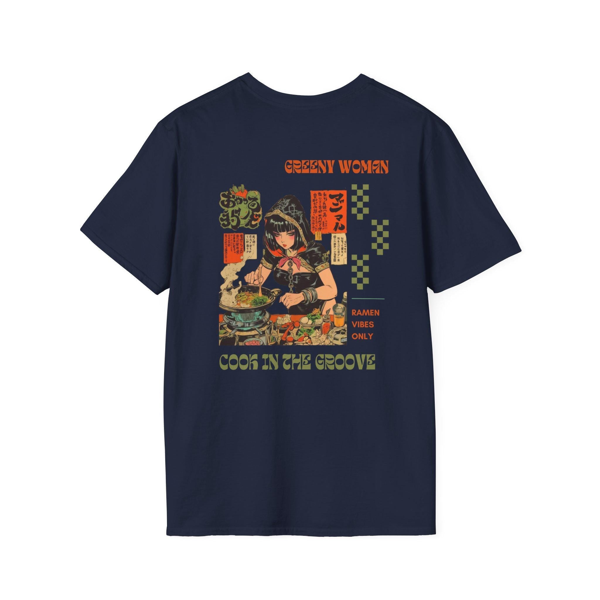 Retro Graphic Japanese Style T-Shirt with Ramen Design, Unisex Softstyle Tee, Anime Fans, or Casual Wear,