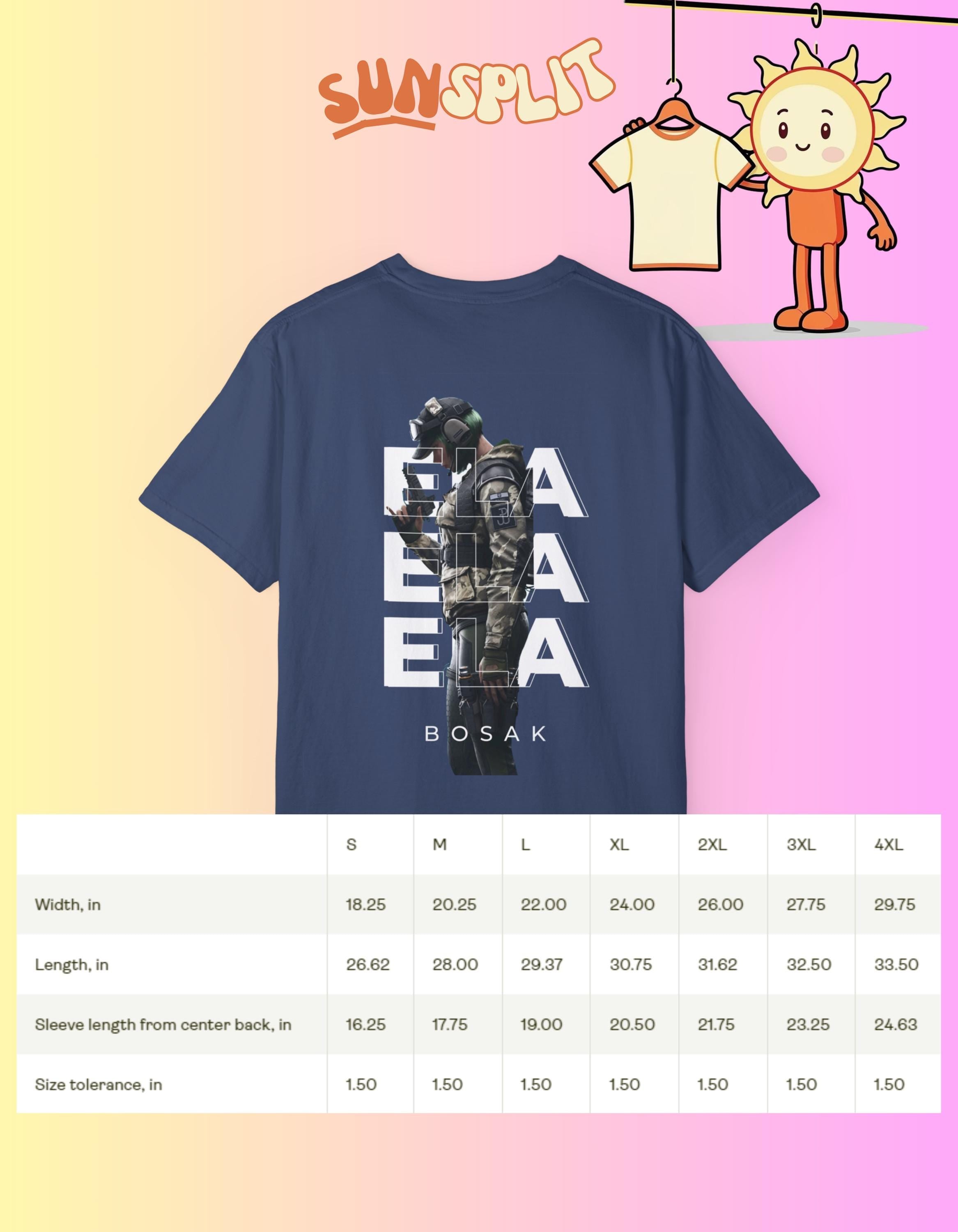 Rainbow Six Ela Tshirt, R6, Ela, Unisex Garment-Dyed Gamer T-shirt, Gaming Merch, Streetwear