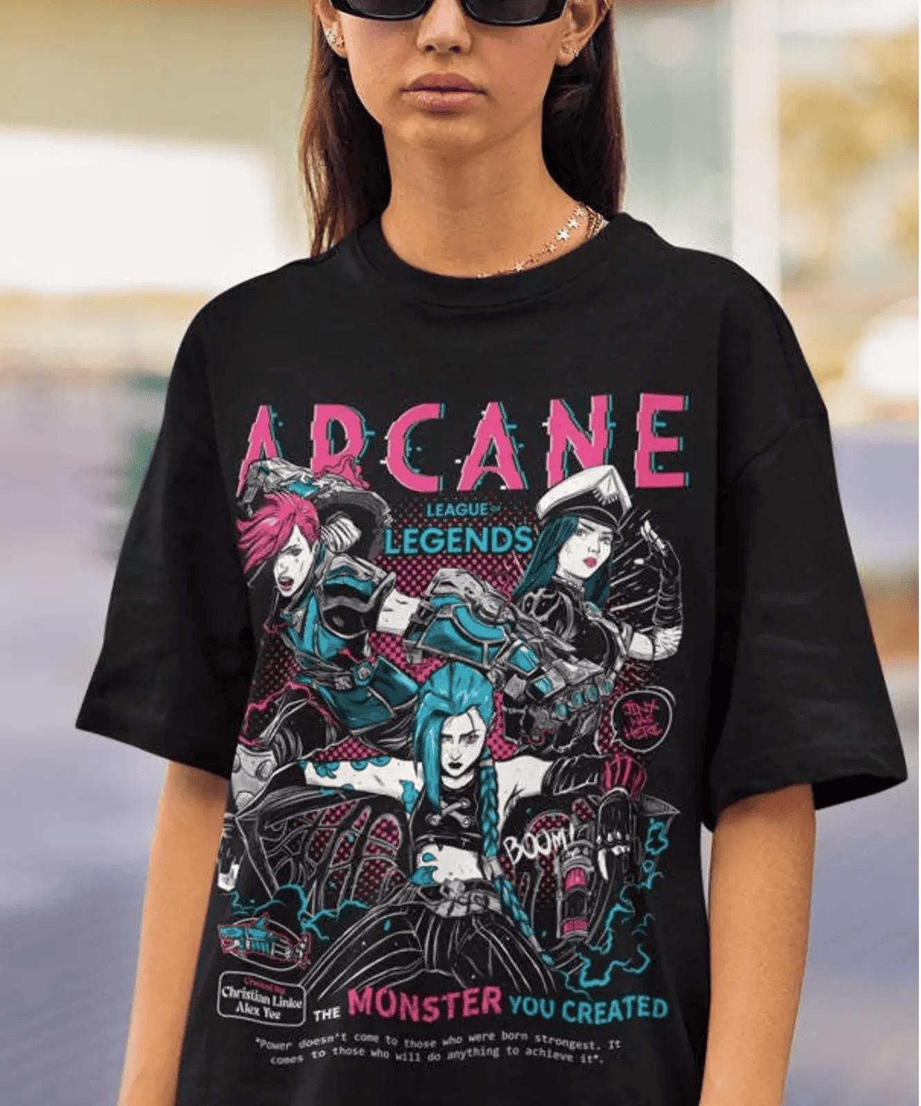 Vintage Jinx Video Game Anime T-shirt,Anime Lovers Shirt, Graphic Video Game Tee.rcane Vintage T-Shirt, Gift For Women and Man