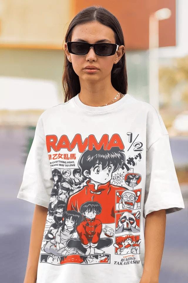 Shampoo Rumiko T-shirt Takahashi Ranma 12 Girl Kawai Funny Shirt , Gift For Women and Man