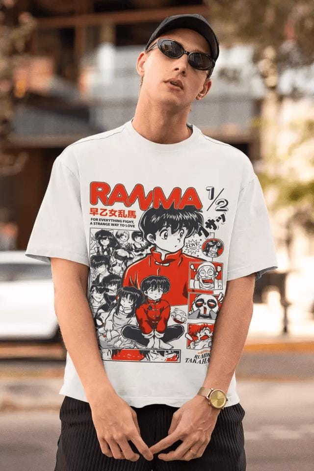 Shampoo Rumiko T-shirt Takahashi Ranma 12 Girl Kawai Funny Shirt , Gift For Women and Man