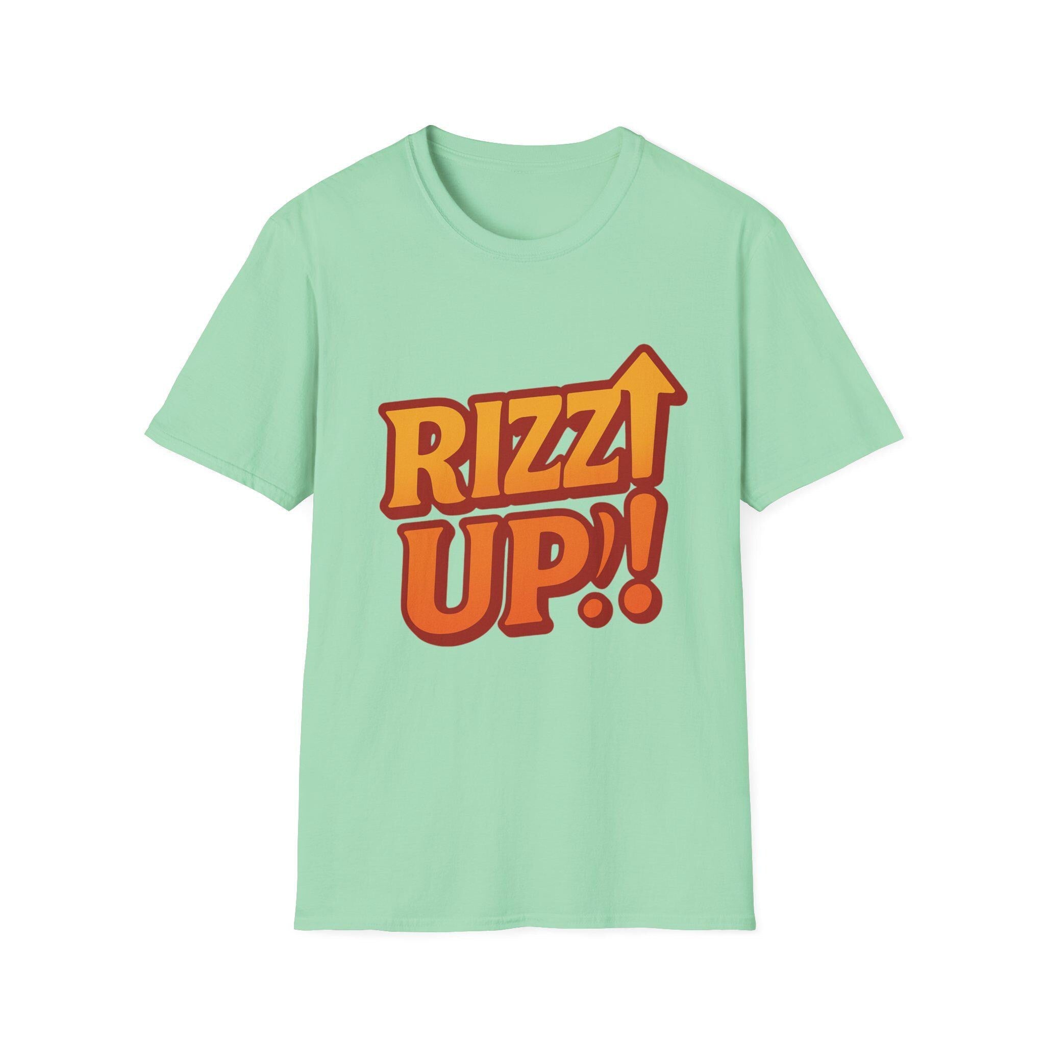 Rizz Up Unisex Softstyle T-Shirt, Fun Graphic Tee, Casual Wear, Trendy Fashion, Birthday Gift, Party Outfit