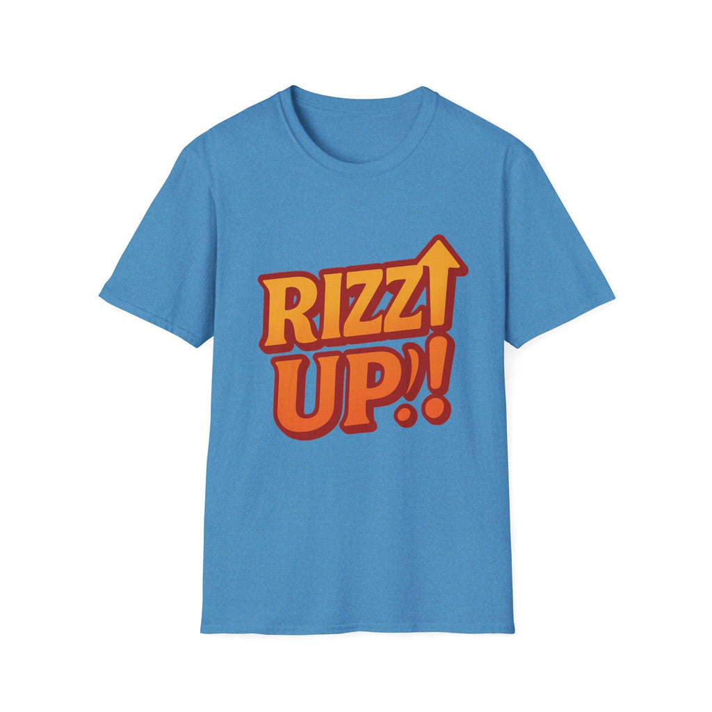 Rizz Up Unisex Softstyle T-Shirt, Fun Graphic Tee, Casual Wear, Trendy Fashion, Birthday Gift, Party Outfit