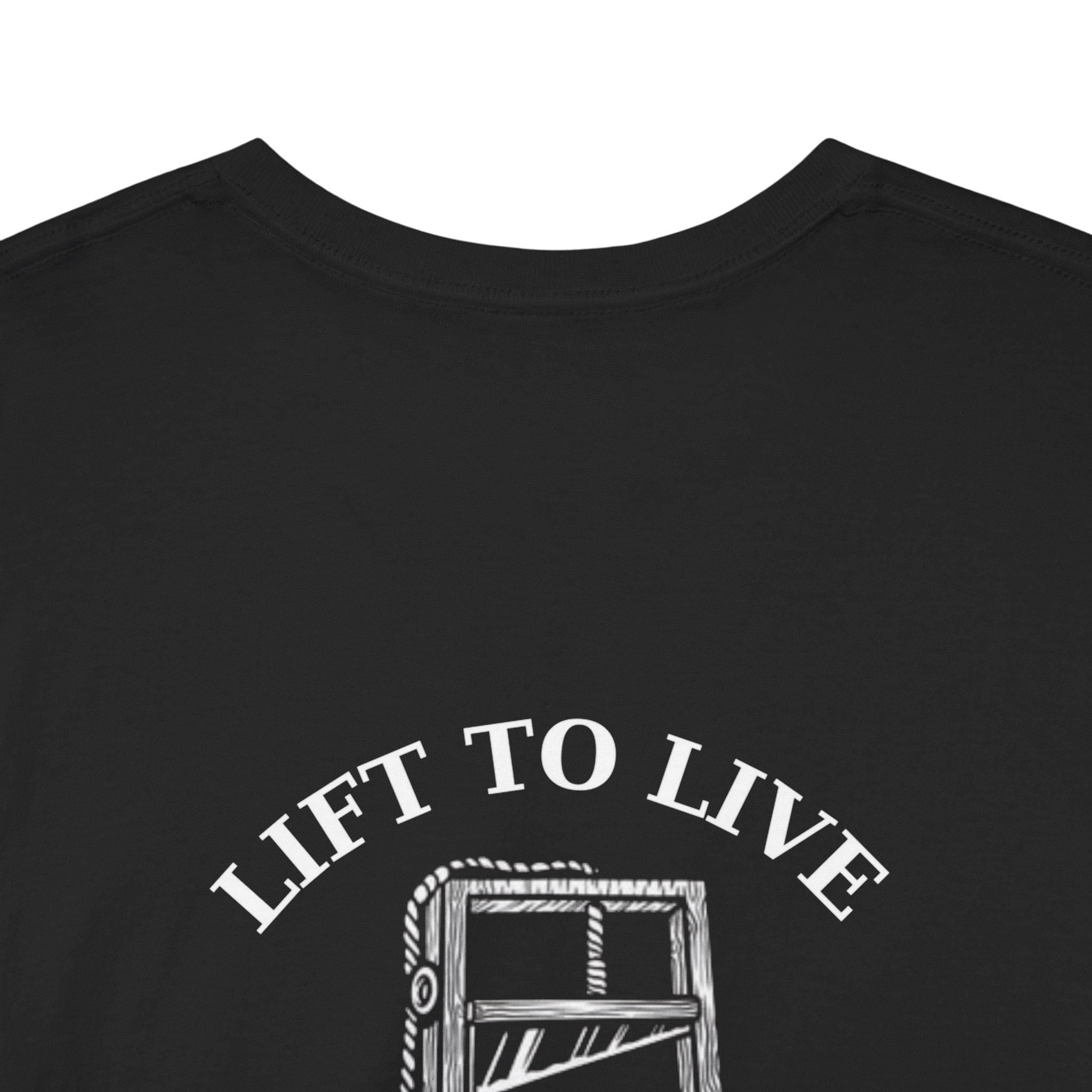 Lift to Live or Die Unisex Tshirt, Fitness Shirt, Gym Wear, Skull, Bodybuilding, Powerlifter Sportswear