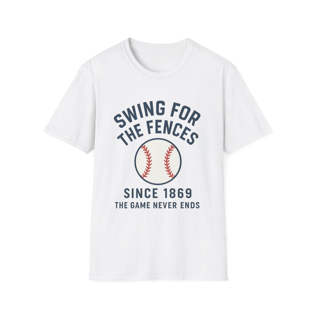 Baseball Fan T-Shirt, Swing for the Fences Tee, Sports Apparel for Game Day, Unisex Softstyle Shirt, Perfect Gift for Athletes, Sports