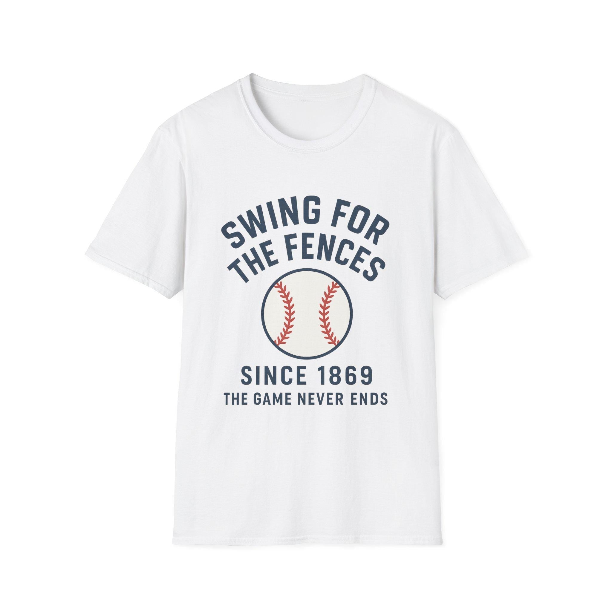 Baseball Fan T-Shirt, Swing for the Fences Tee, Sports Apparel for Game Day, Unisex Softstyle Shirt, Perfect Gift for Athletes, Sports