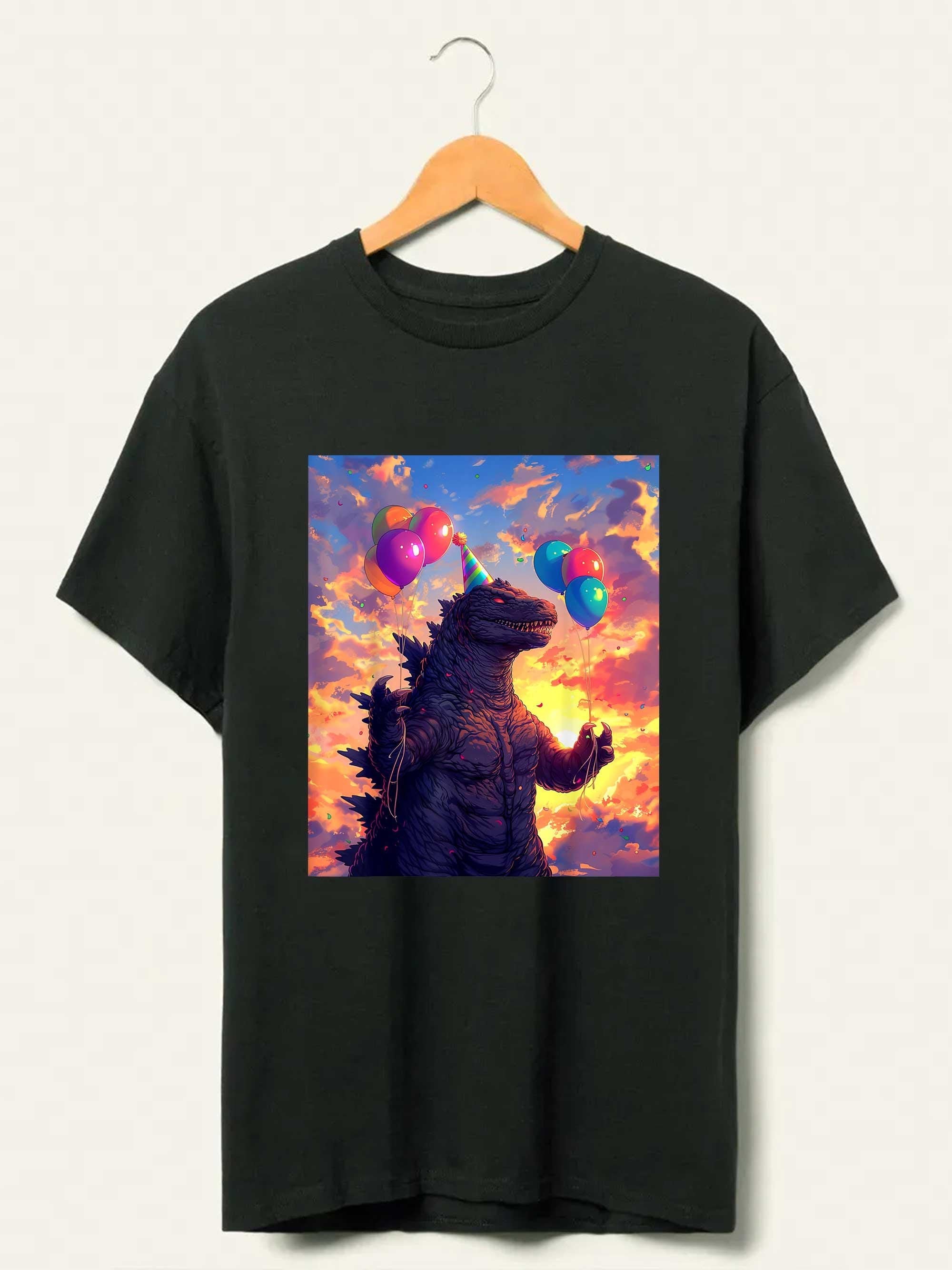 Retro Godzilla It's My Birthday T-Shirt, Kaiju Monster Tee, Japanese Art Graphic Shirt, Funny Party, Gift Idea, Unisex Anniversary Shirt