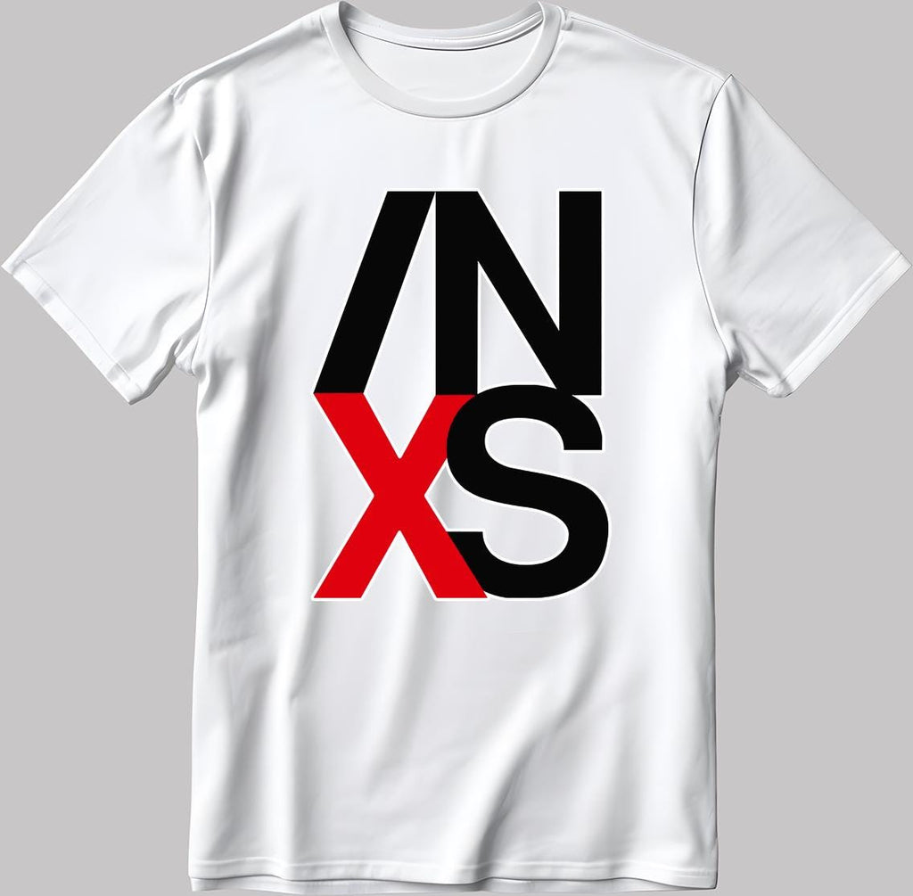 INXS Big Logo, Short Sleeve White-Black Men's / Women's T Shirt K10A