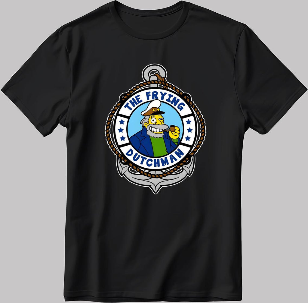 The Frying Dutchman, The Simpsons Short Sleeve White-Black Men's / Women's T Shirt P307