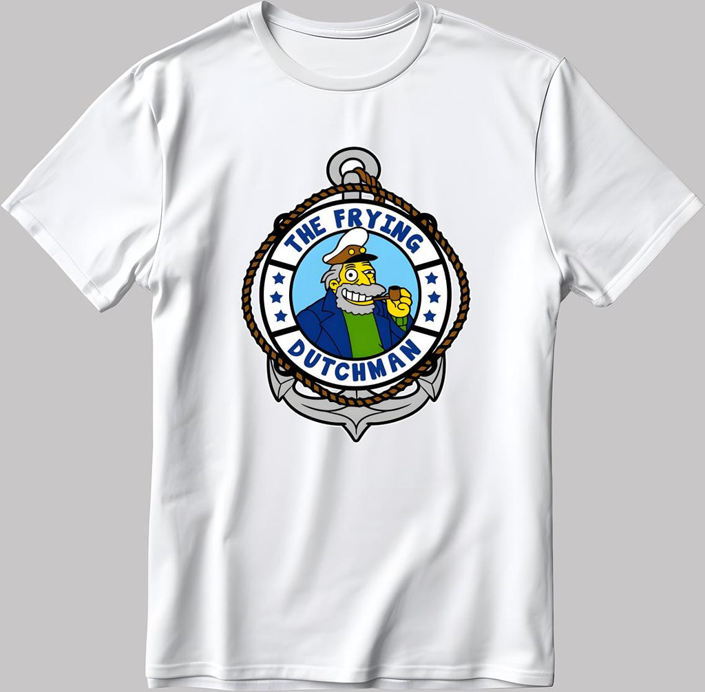 The Frying Dutchman, The Simpsons Short Sleeve White-Black Men's / Women's T Shirt P307