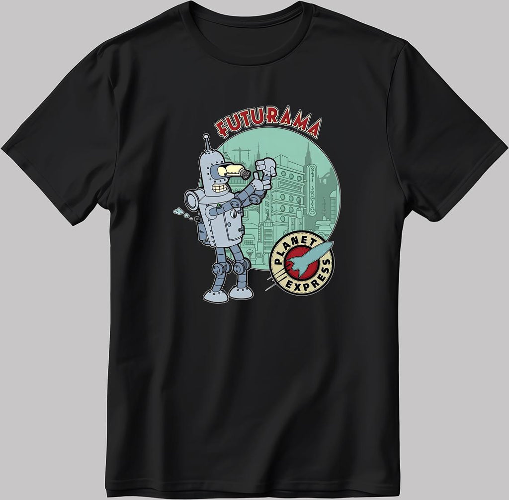 Futurama Parody, Planet express Short Sleeve White-Black Men's / Women's T Shirt P311