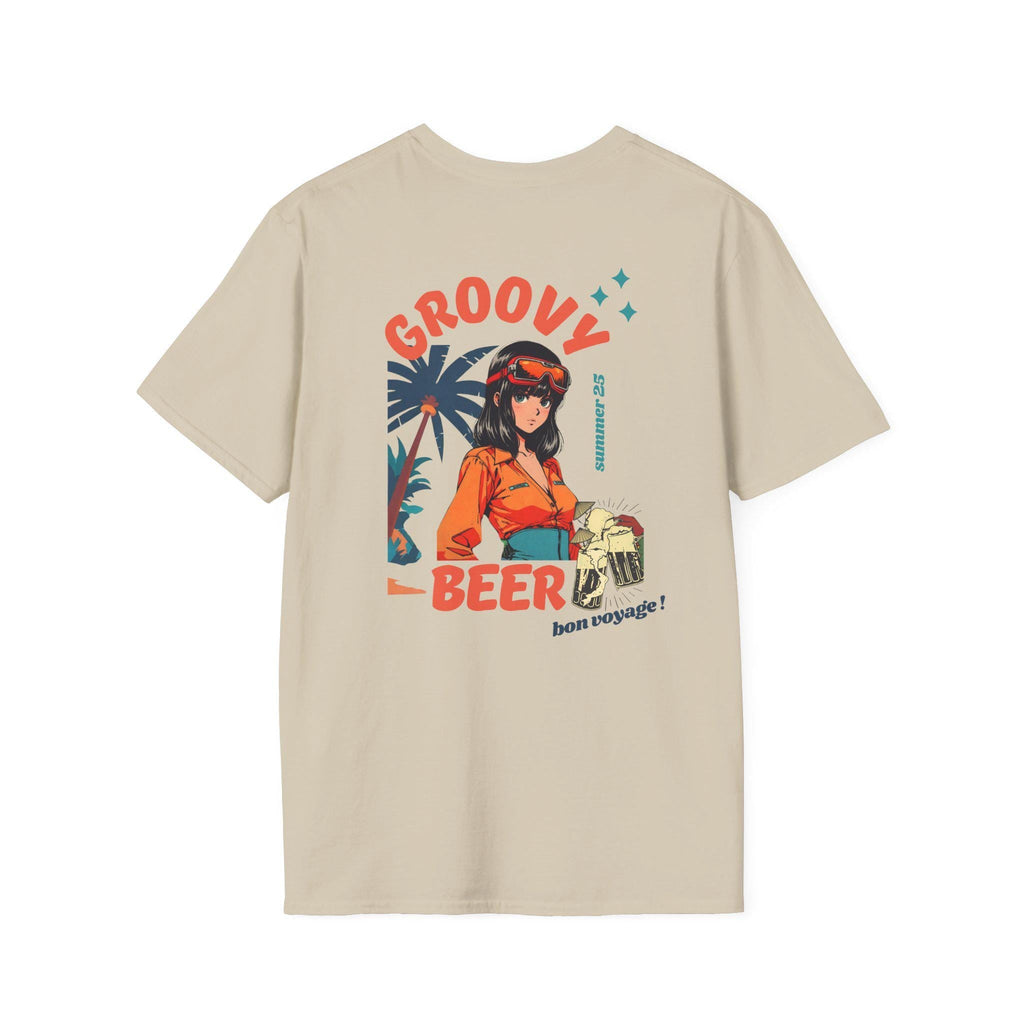 Unisex Softstyle  Streetwear T-Shirt, Groovy Beer, Summertime Beer T-Shirt