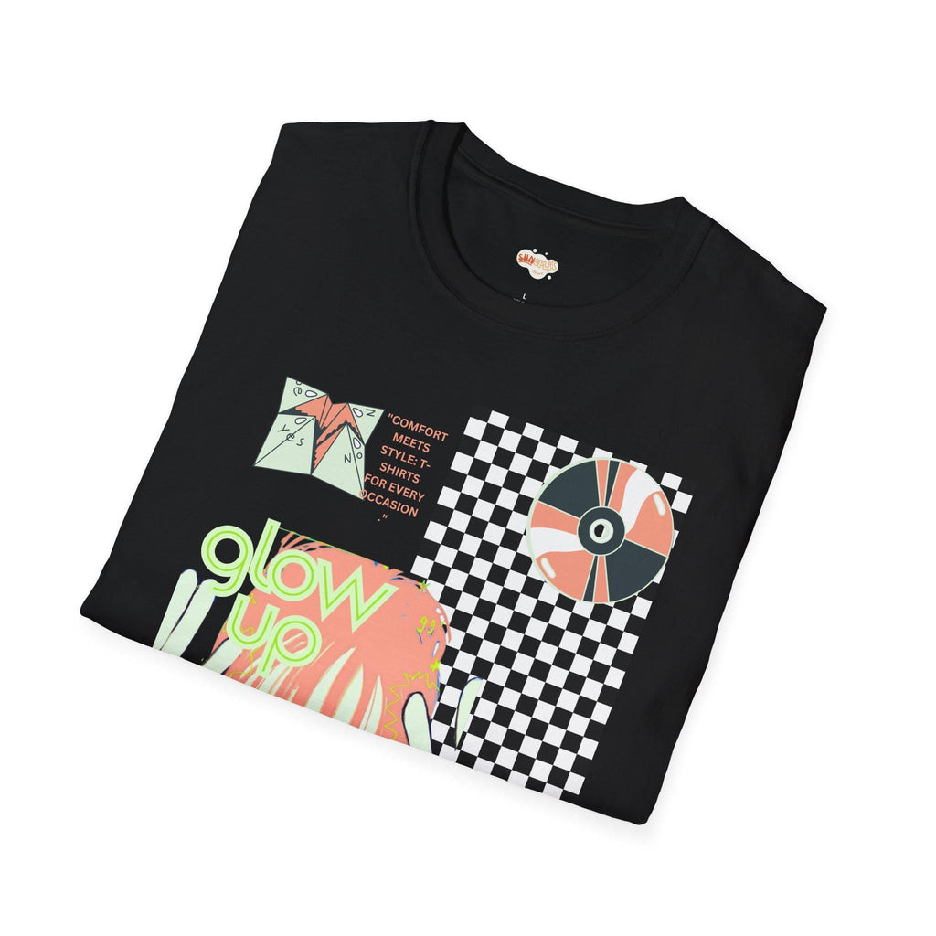 Glow Up Neon Girl Unisex Softstyle T-Shirt