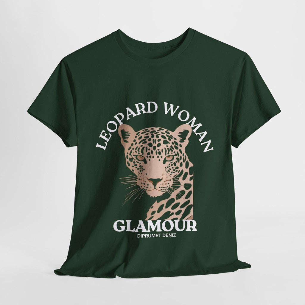 Leopard Woman Unisex Heavy Cotton T-Shirt,  Stylish Wildlife Shirt