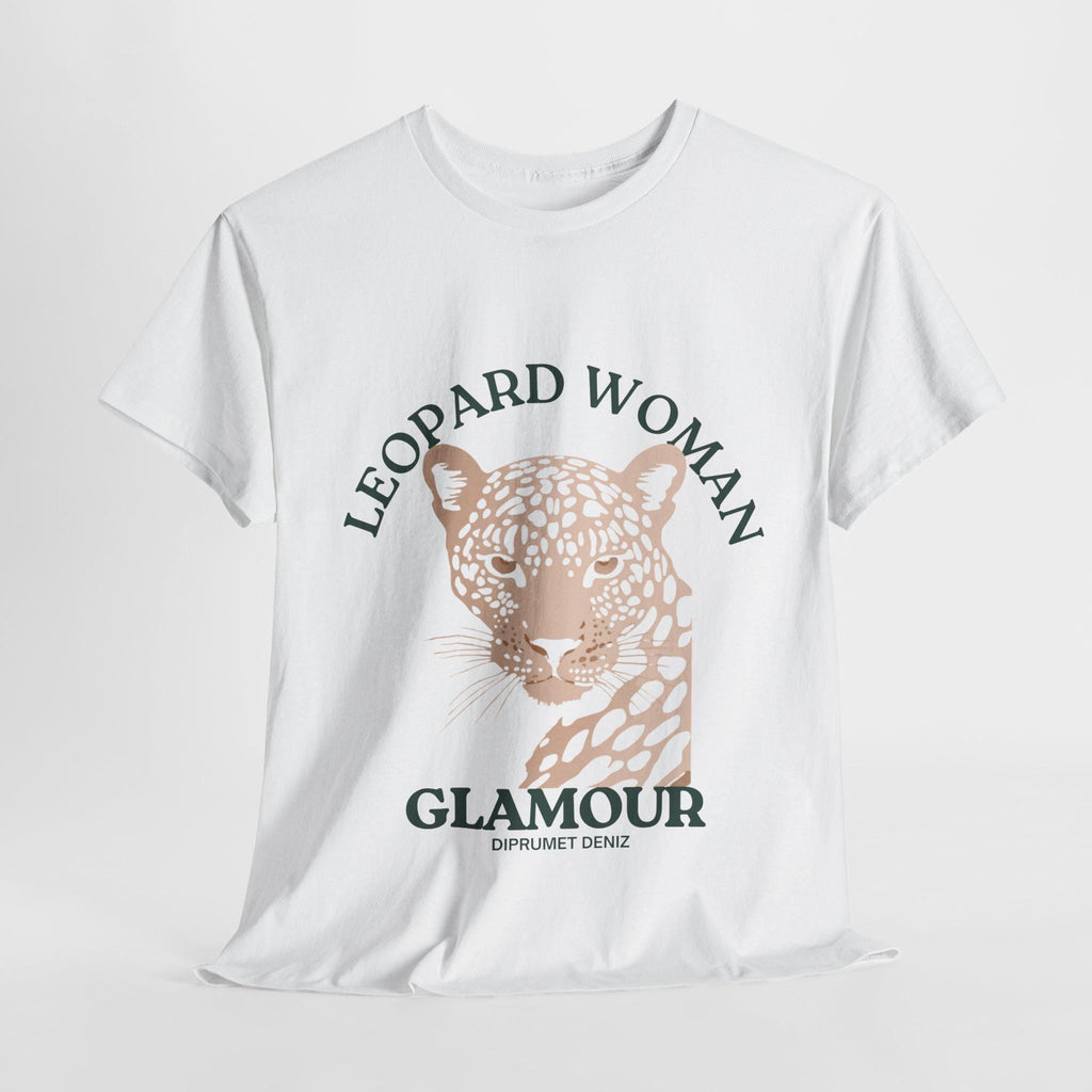 Leopard Woman Unisex Heavy Cotton T-Shirt,  Stylish Wildlife Shirt