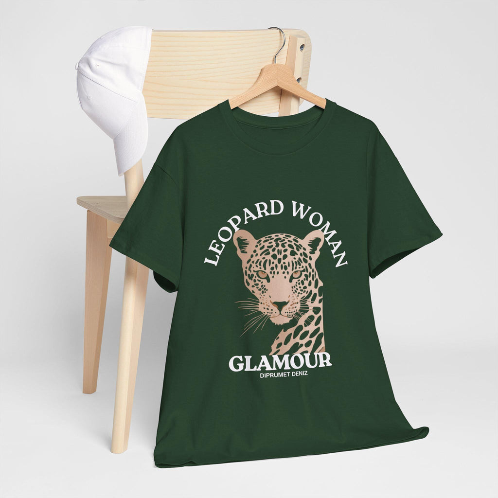Leopard Woman Unisex Heavy Cotton T-Shirt,  Stylish Wildlife Shirt