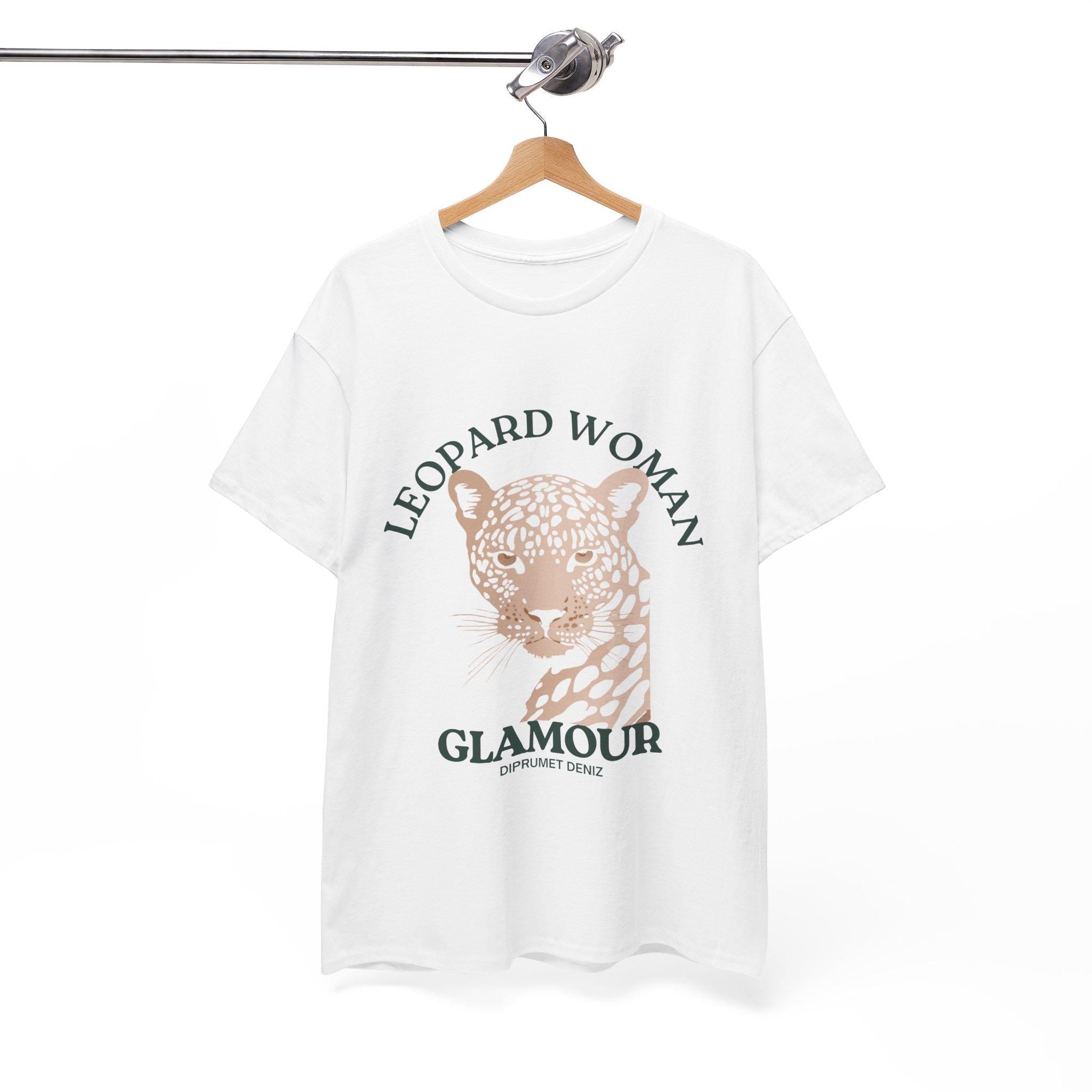 Leopard Woman Unisex Heavy Cotton T-Shirt,  Stylish Wildlife Shirt