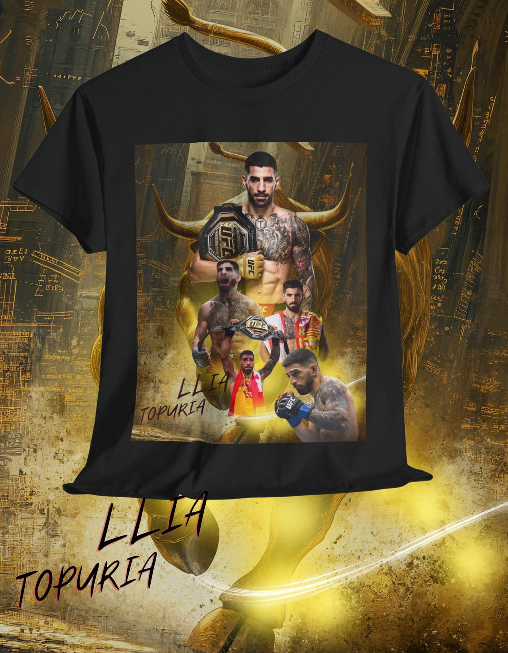 Ilia Topuria "el matador" t-shirt, fan tee, ufc t-shirt, martial arts shirts, 90's Retro Graphic Tee, UFC Fighter, mma, UFC Bootleg Tee