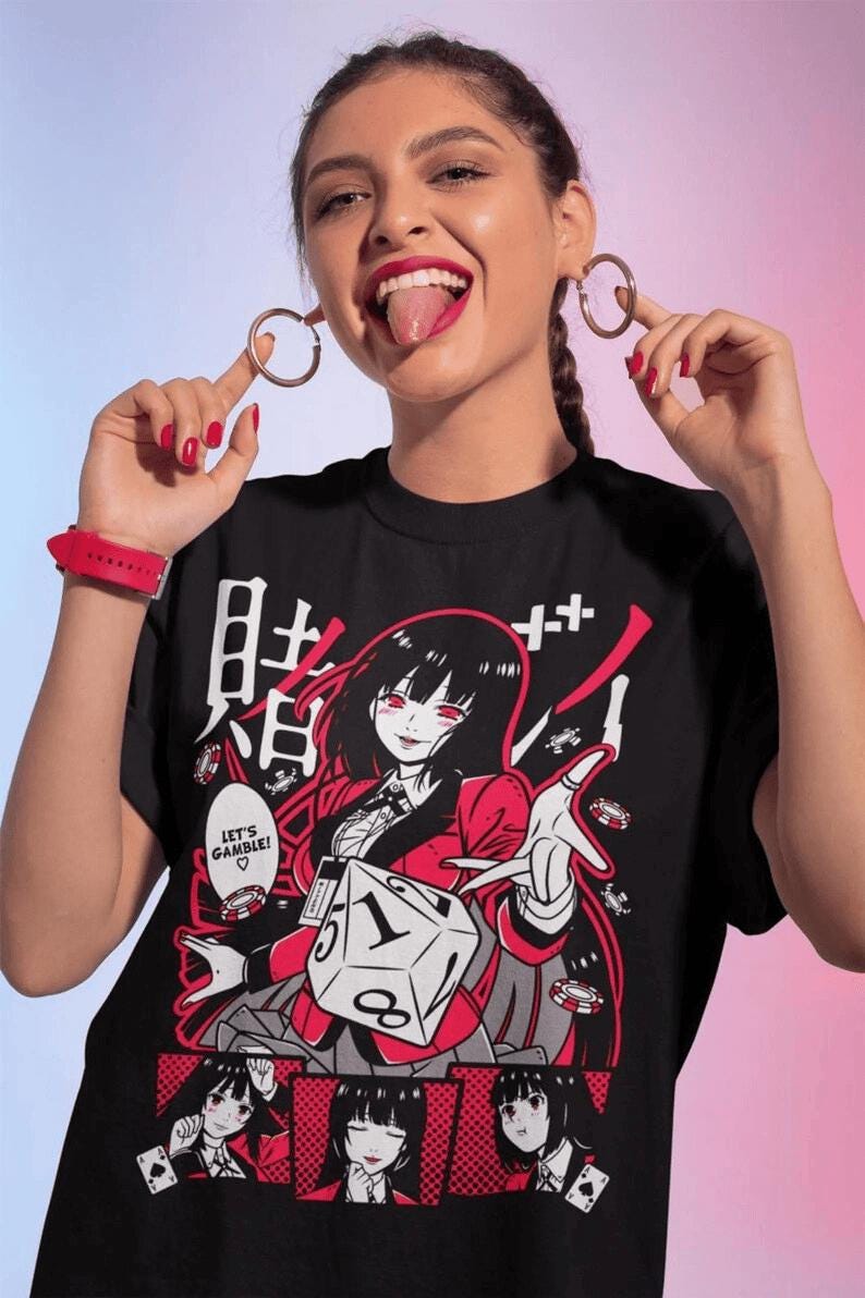 Mary Saotome Kakegurui Mary Saotome Harajuku Kawaii Clothing Vaporwave Shirt Gift shirt Kawaii shirt Graphic Anime Tee, Manga Shirt