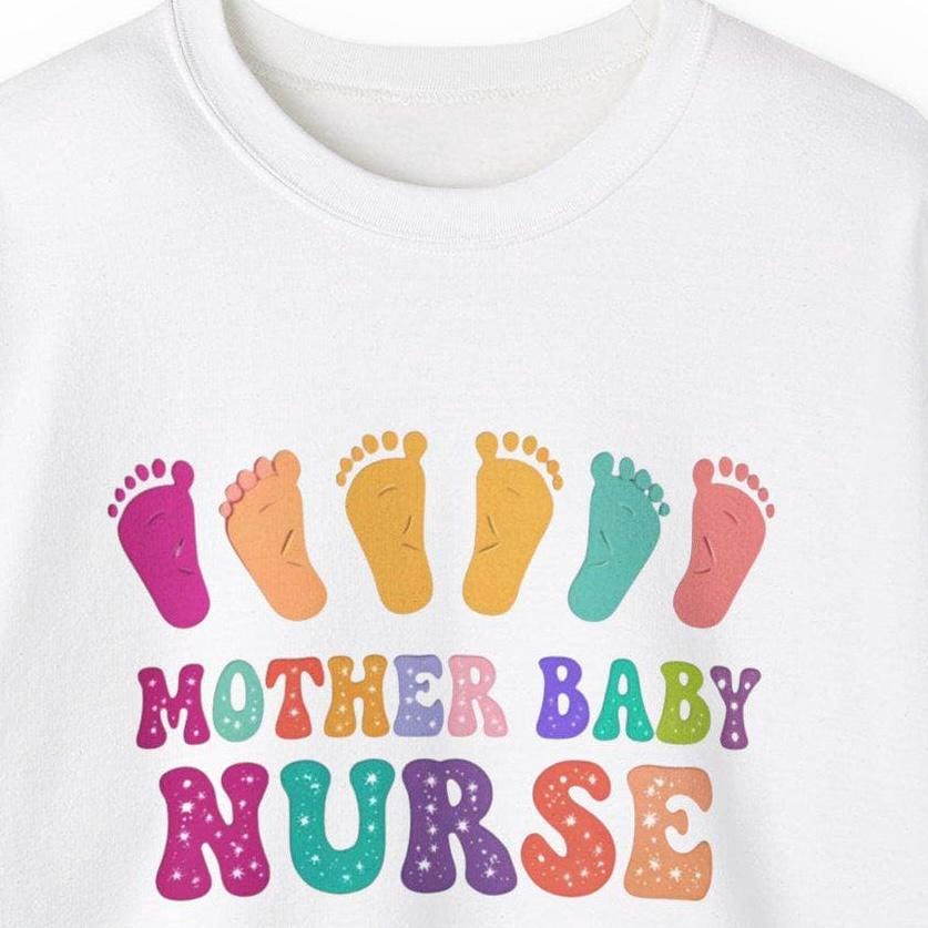 Mother baby nurse shirt, sweat shirt, Subtle Style Statement Sweatshirt, Unique Graphic Sweater, Everyday Pullover, Comfortable Sweat Top