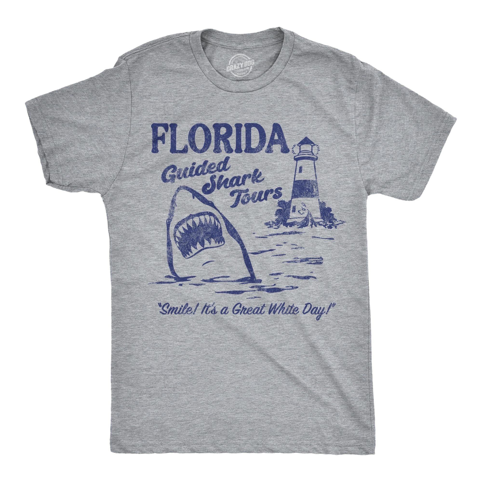 Florida Guided Shark Tours Shirt, Shark Tshirts, Great White Shark, Great White Day, Funny Mens T Shirt, Ocean Lovers, Cool Shirts for Guys