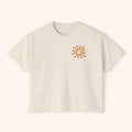 Boho Floral Women's Boxy Tee, Casual Summer Top, Beach Wear, Gift for Her, Trendy T-Shirt, Nature Inspired Clothing