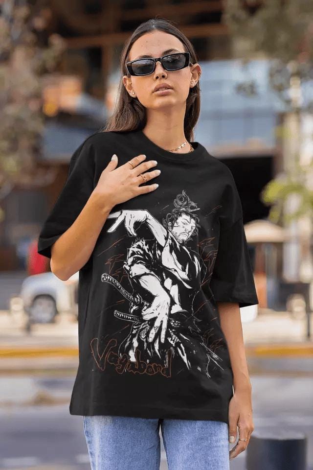 Vagabond T-shirt Musashi Miyamoto Matahachi Honiden Anime Manga Shirt All Size , Gift For Women and Man