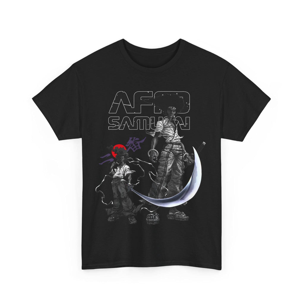 African Warrior Shirt | Black Samurai Tee, Tribal Warrior T-Shirt, Afro Ninja Apparel, Ebony Swordsman Drip, Afro Anime Design