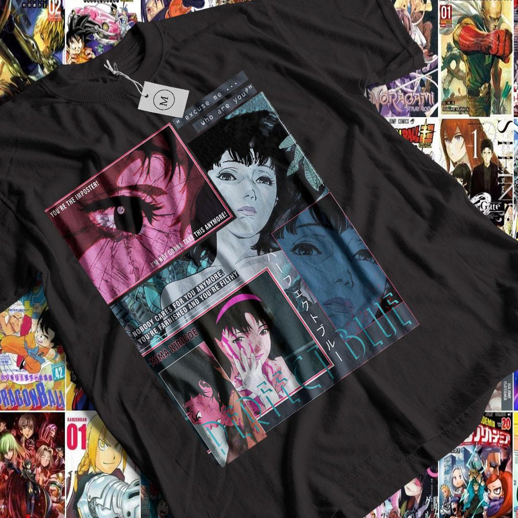 Perfect Blue Mima Kirigoe T-Shirt, Anime Shirt, Manga Shirt, Perfect Blue Shirt, Japan, Japanese, Mima Kirigoe, E-Girl, Goth Anime Girl