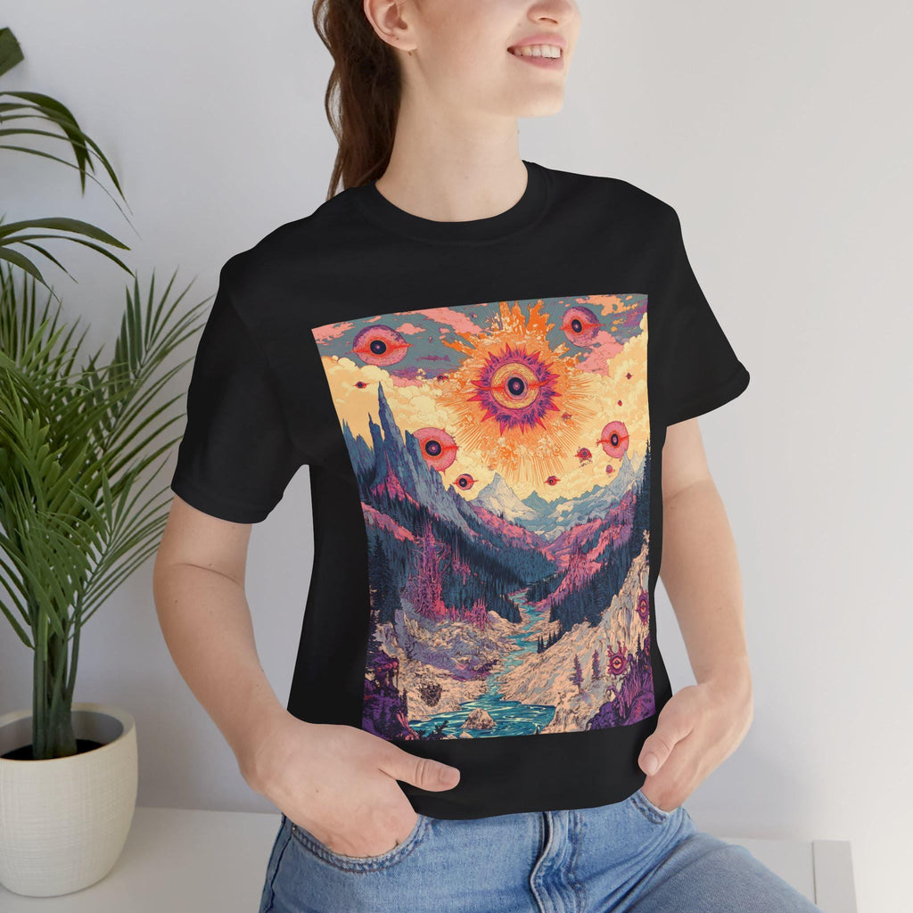 Cosmic Watchers Psychedelic T-Shirt | Trippy Apparel | Surreal Apparel | Eye Art Tee, Funky Vibe Clothing | Bella Canvas Shirt XS to 5XL