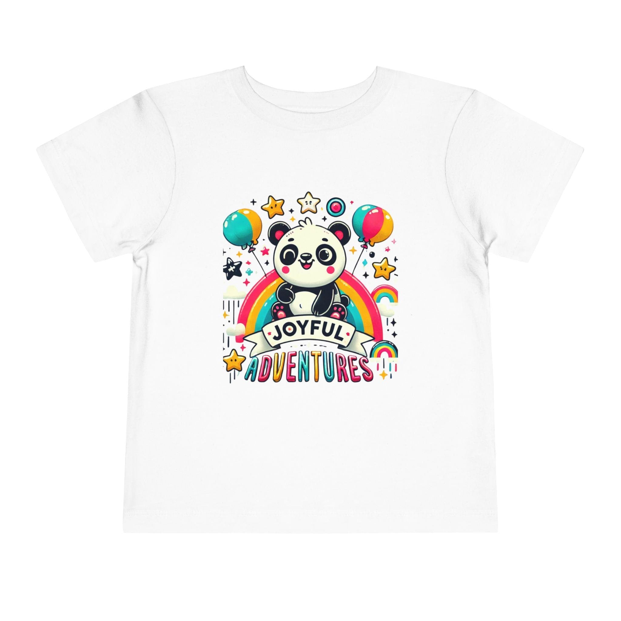 Toddler Short Sleeve Tee - Sevimli Panda, Cute Kids Shirt, Animal Lover Gift, Children's Clothing, Adorable Toddler Top