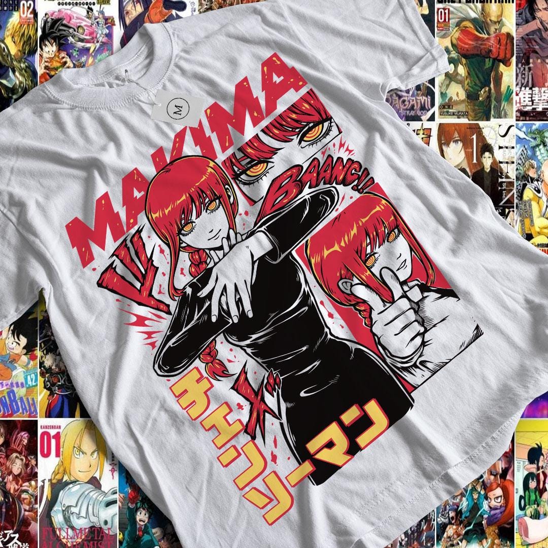 Limited Makima T Shirt - Vintage Retro Anime T Shirt - Vintage 90s T Shirt - Anime Manga Shirt - Gift For Otaku - Anime T Shirt
