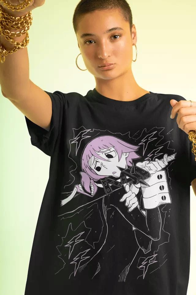 Soul Eater T-shirt Crona Fan Made Anime Manga Atsushi Ohkubo Shinigami Shirt Unisex Jersey Short Sleeve Tee