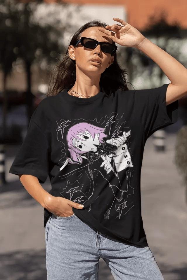 Soul Eater T-shirt Crona Fan Made Anime Manga Atsushi Ohkubo Shinigami Shirt Unisex Jersey Short Sleeve Tee