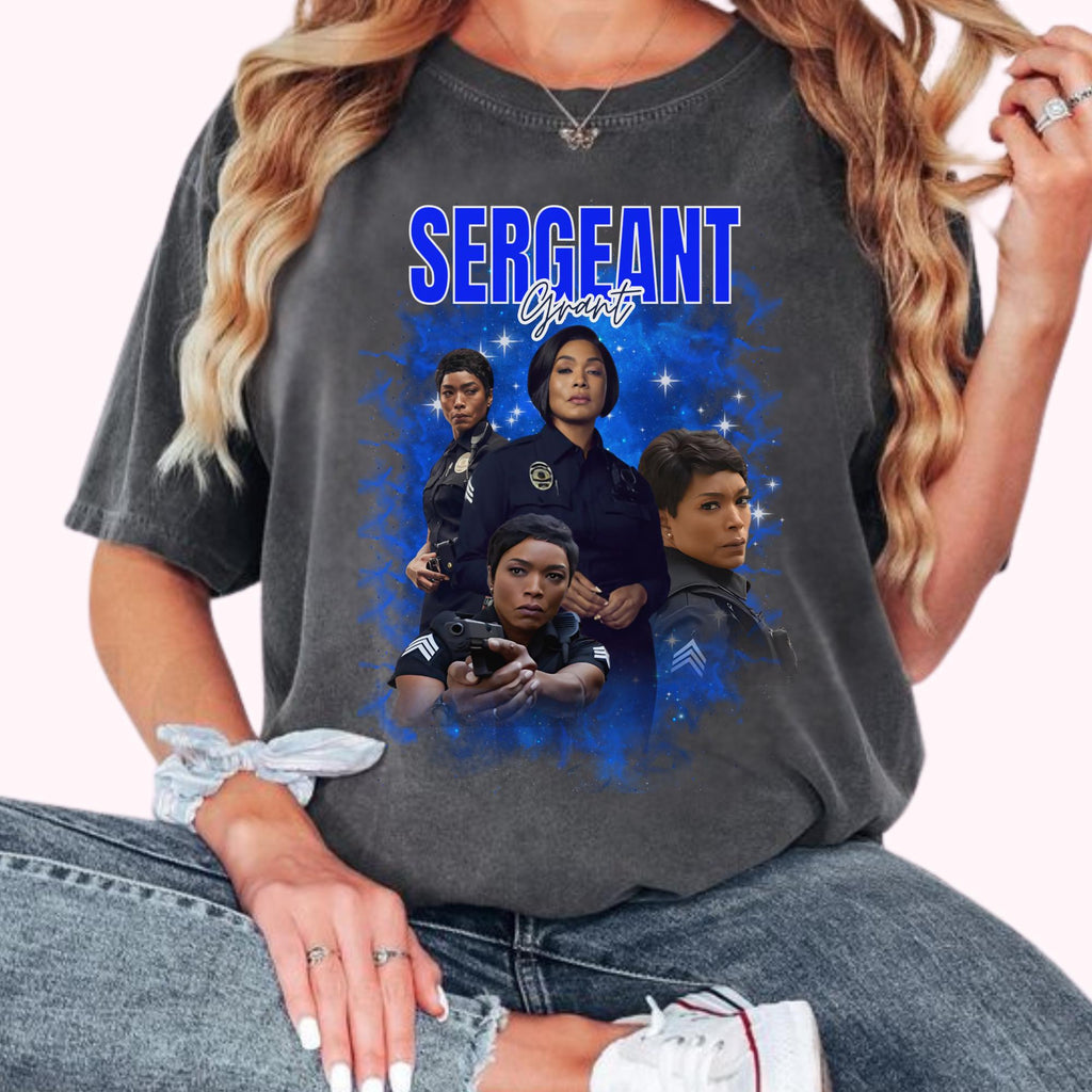 Sergeant Grant Tee | Bootleg Shirt 90's Style, Athena Grant, 9-1-1, 911, Nee Carter Fan Shirt, 9-1-1 Merch, 9-1-1 Tv Show, tv show shirt