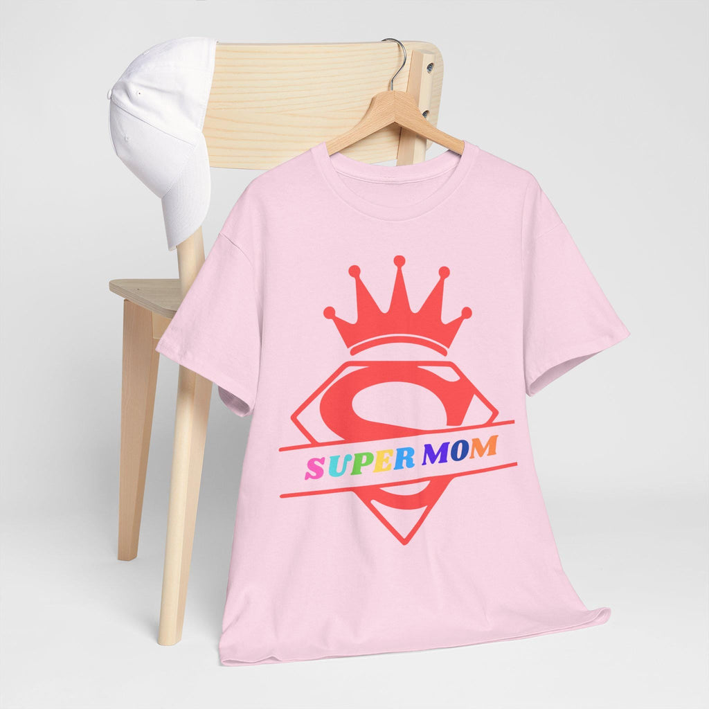 Super Mom Unisex Heavy Cotton Tee | Gift for Mother's Day, Birthday, Family Gathering, Casual Wear, Superhero Shirt