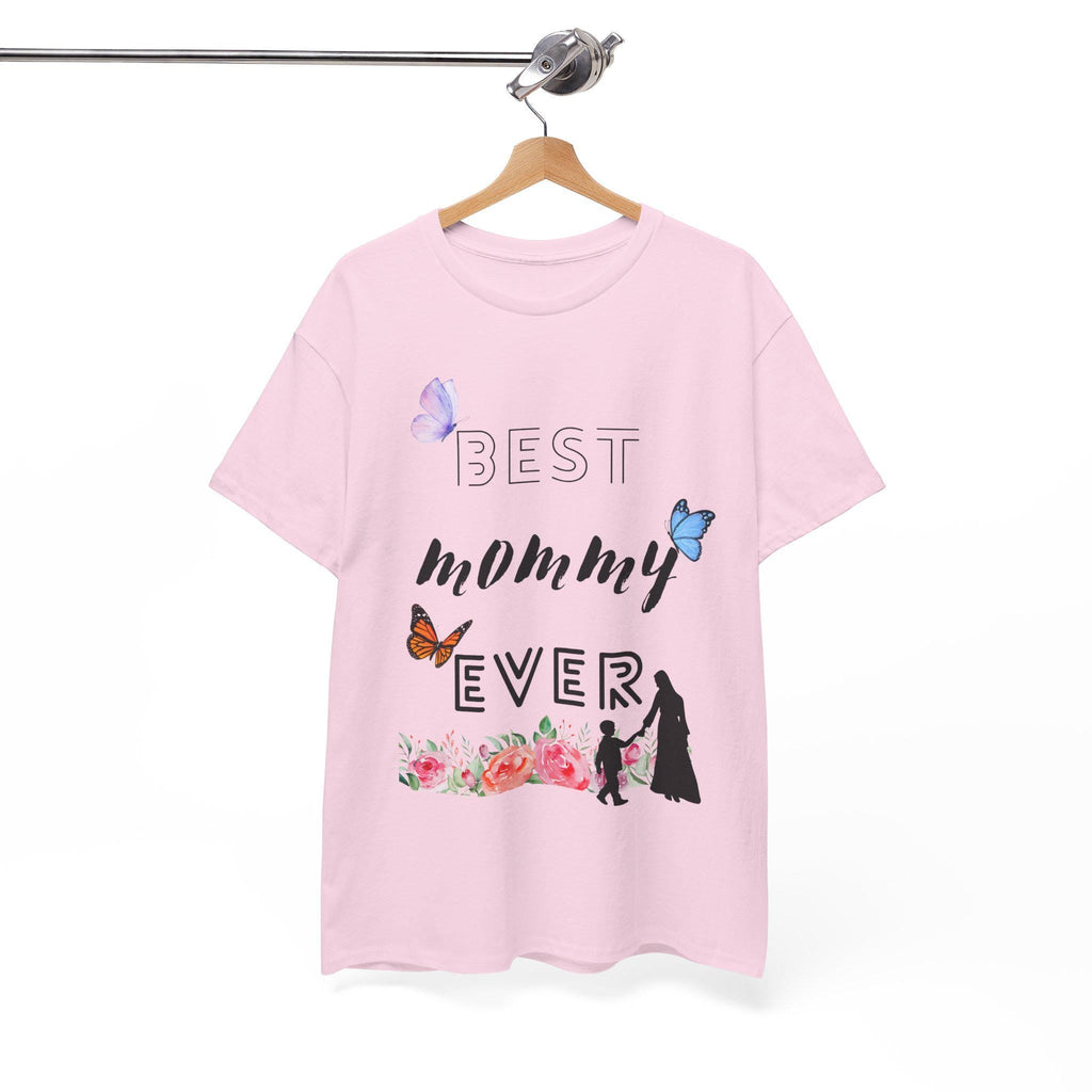Best Mommy Ever Unisex Heavy Cotton Tee, Perfect Gift for Moms, Mother's Day Gift, Casual Wear, Butterfly Design