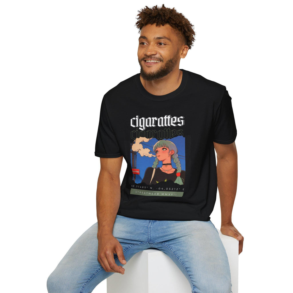 Trendy Graphic Cigarettes Design, Anime Streetwear Lovers, Smoker, Urban Outfit, Casual Style