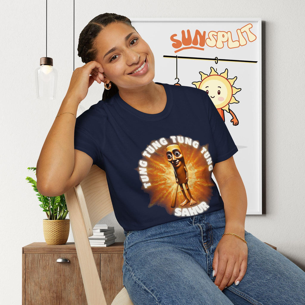 Tung Tung Tung Sahur T-Shirt, Meme, Italian Brainrot, Unisex, Funny, Casualwear