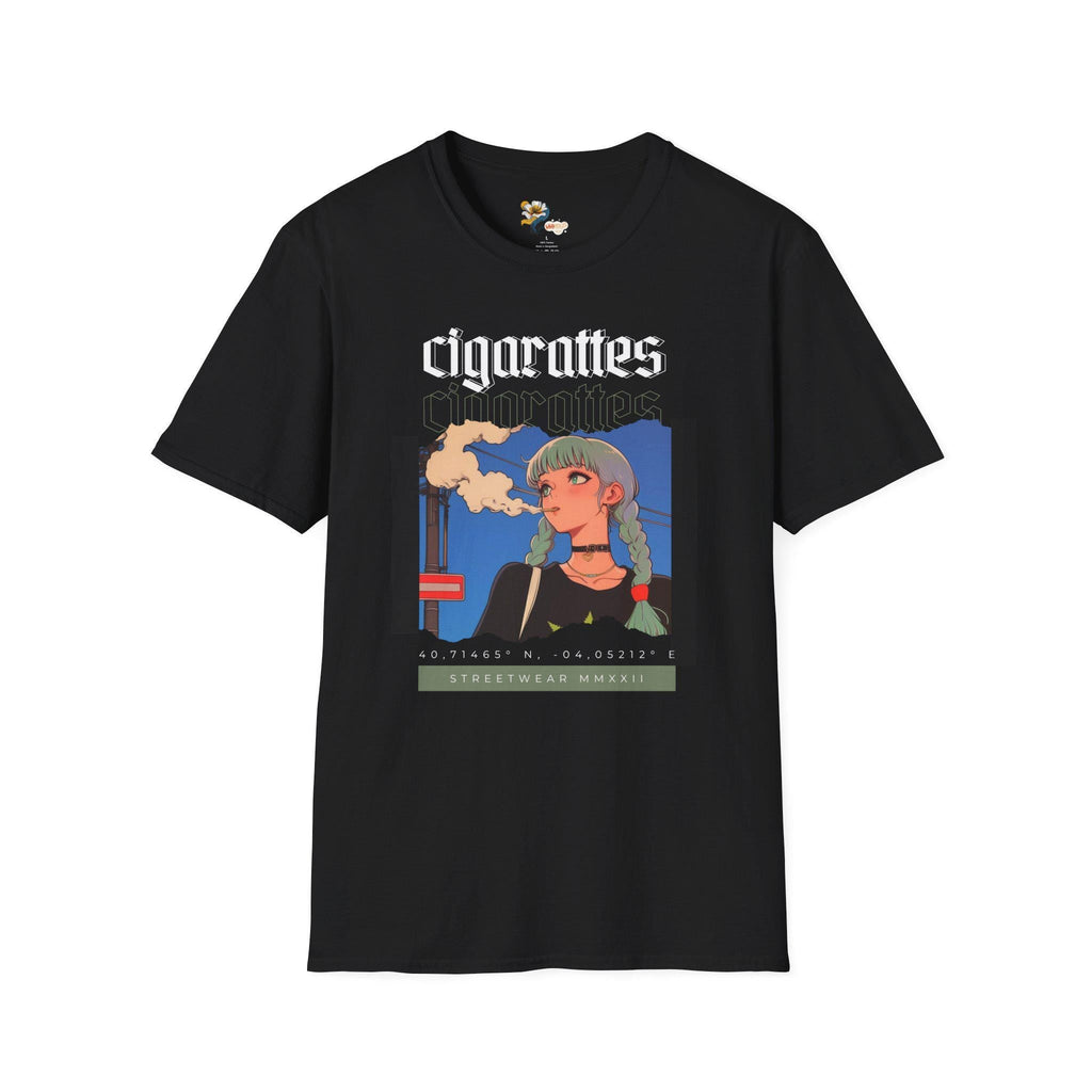 Trendy Graphic Cigarettes Design, Anime Streetwear Lovers, Smoker, Urban Outfit, Casual Style