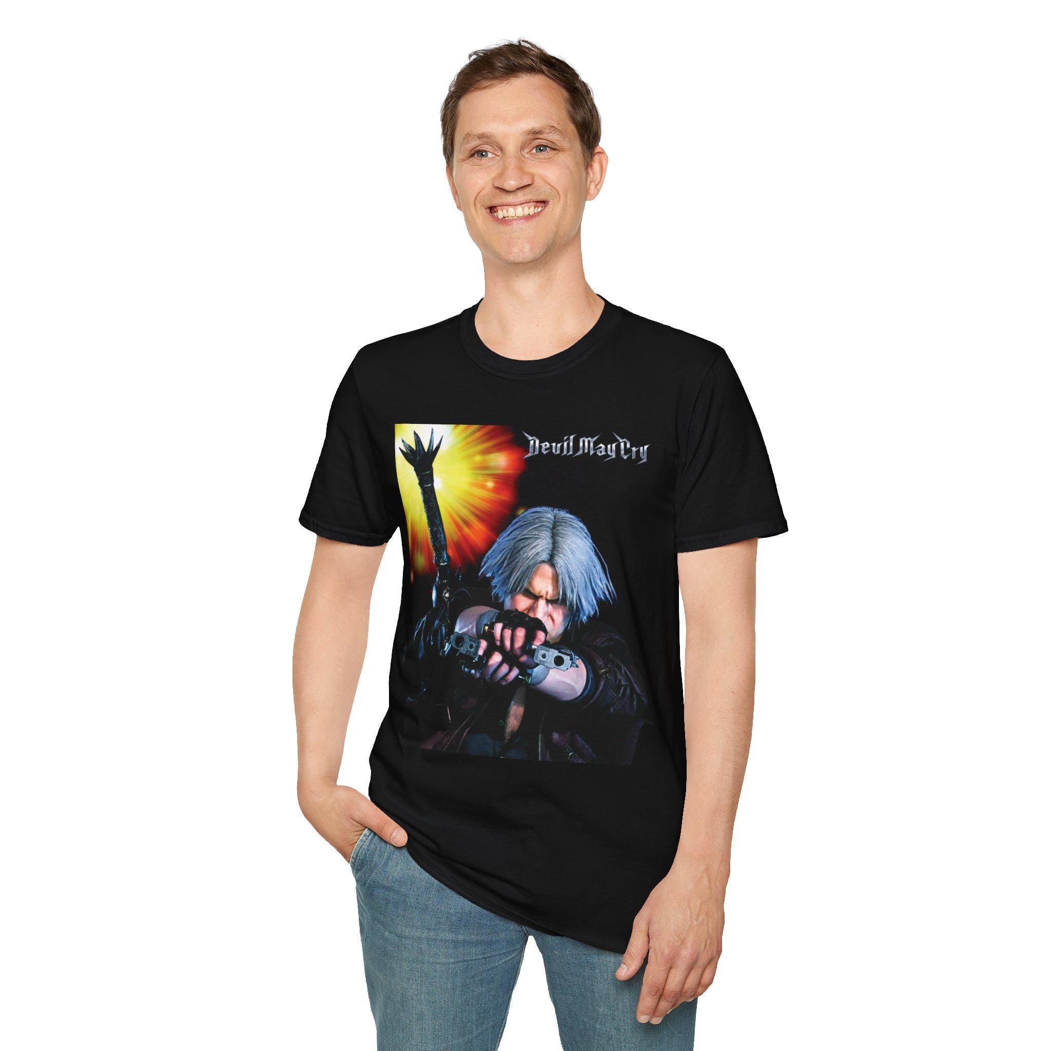 Devil May Cry T-Shirt, Dante T-Shirt, Unisex Tee, Softstyle Shirt, Gamer Gift, Video Game Apparel,dante shirt, devil may cry shirt