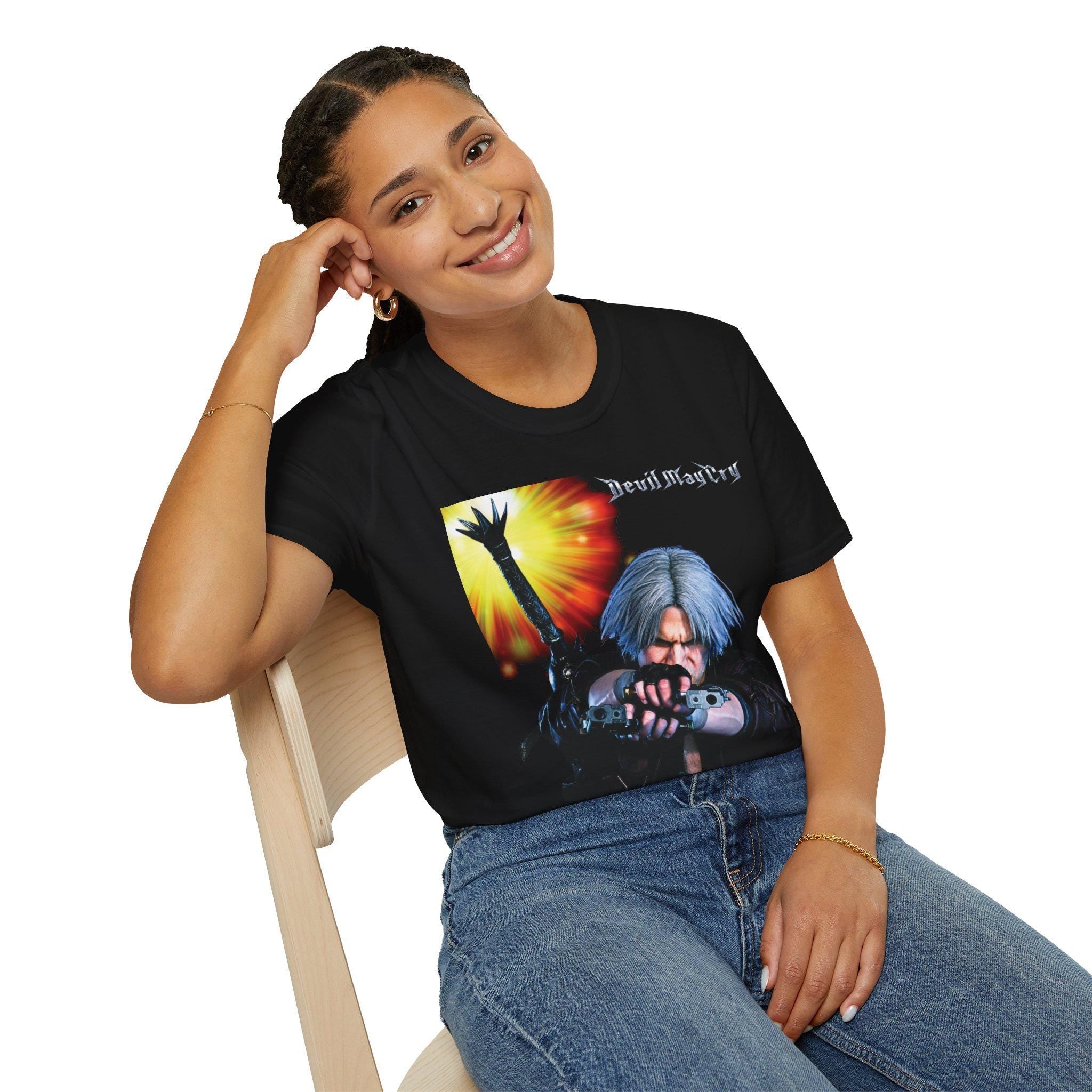 Devil May Cry T-Shirt, Dante T-Shirt, Unisex Tee, Softstyle Shirt, Gamer Gift, Video Game Apparel,dante shirt, devil may cry shirt