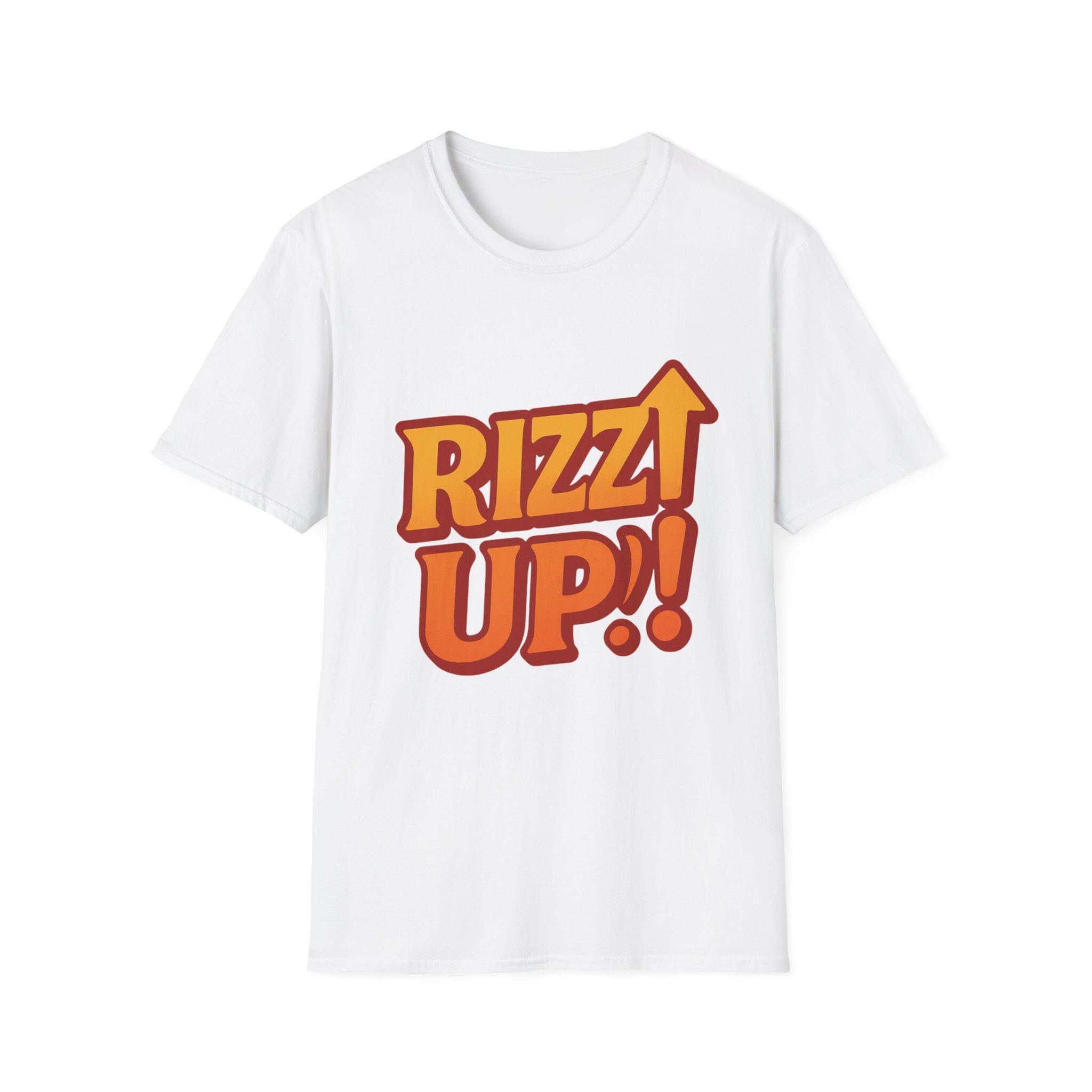 Rizz Up Unisex Softstyle T-Shirt, Fun Graphic Tee, Casual Wear, Trendy Fashion, Birthday Gift, Party Outfit