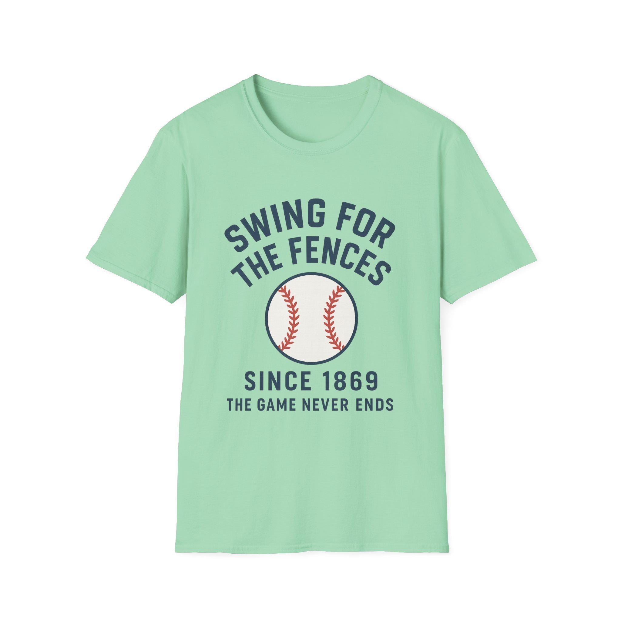 Baseball Fan T-Shirt, Swing for the Fences Tee, Sports Apparel for Game Day, Unisex Softstyle Shirt, Perfect Gift for Athletes, Sports