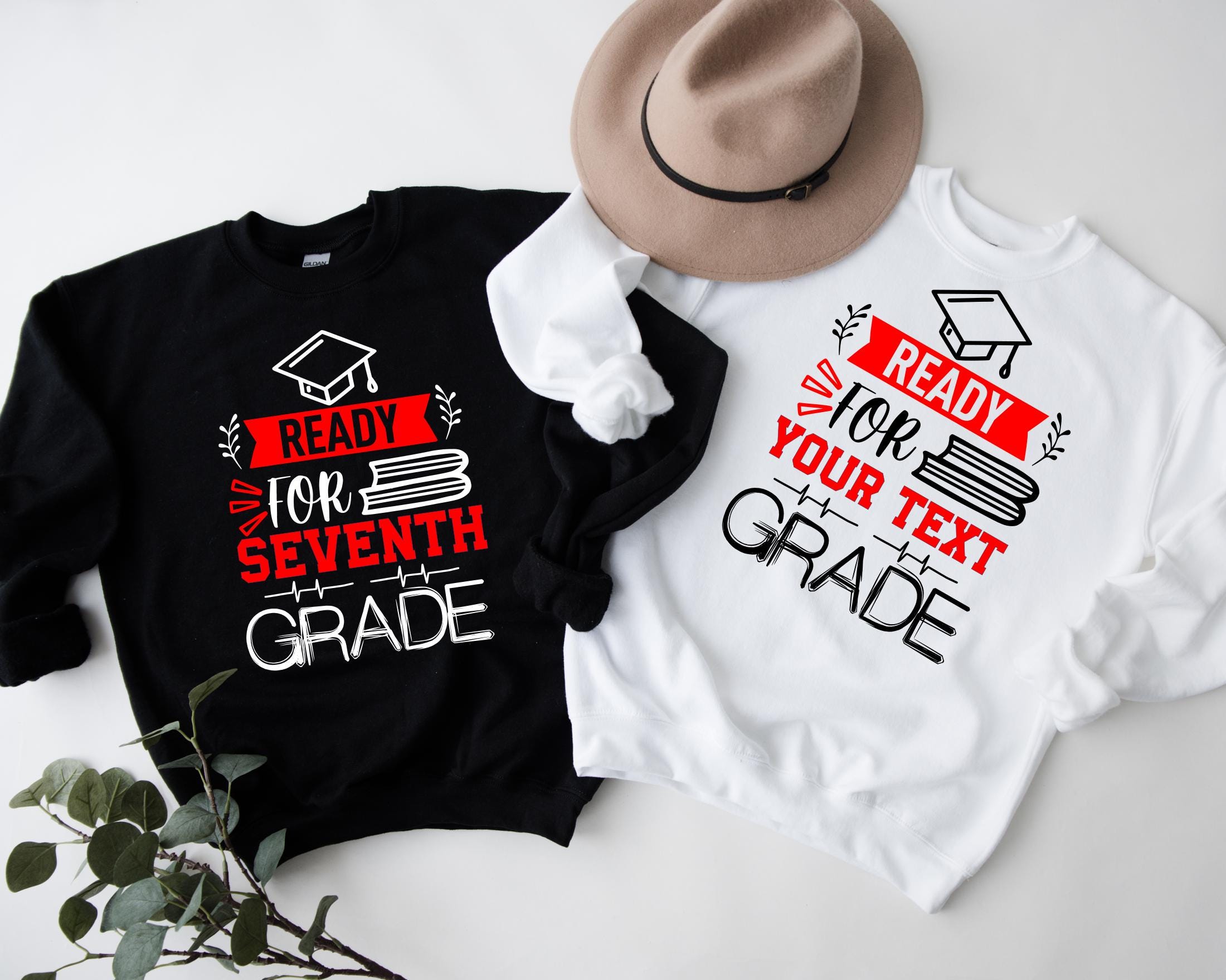 Ready For Seventh Grade Shirt, Custom Grade Sweatshirt, Graduation Gift, Custom Senior Grade Shirt, Grade Sweatshirts, Graduation Shirts